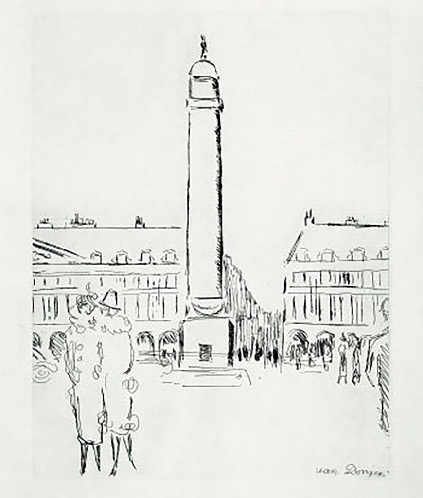 Paris 1937 – Place Vendôme door Kees van Dongen