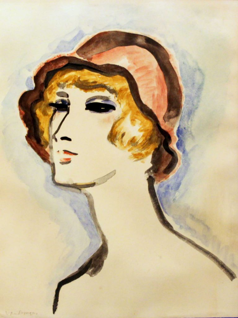 Kees_Van_Dongen_JL45_Femme_Chapeau_Rouge