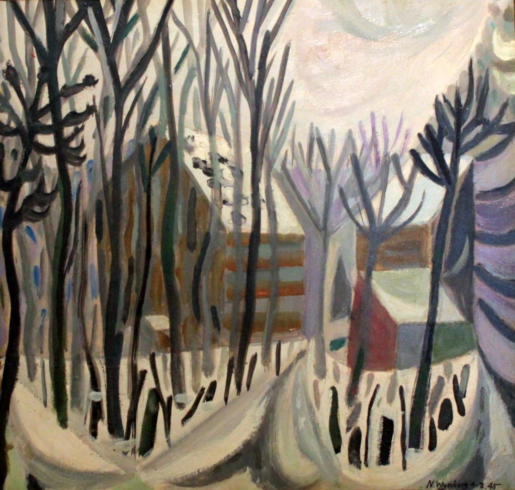 Wijnberg_Sneeuw_in_laren_olieverf_1945
