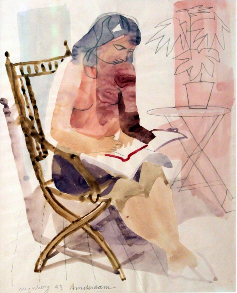 Wijnberg_lezend_meisje_aquarel_1943