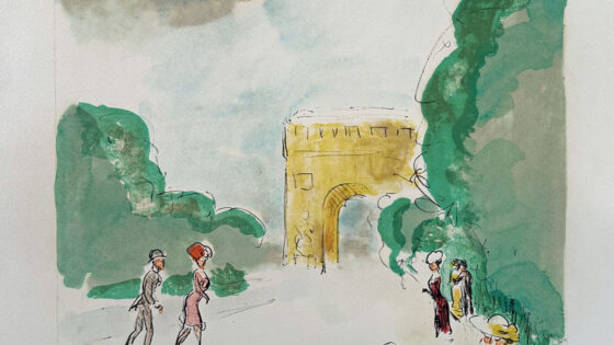 Arc de Triomphe Litho / Aquarel
