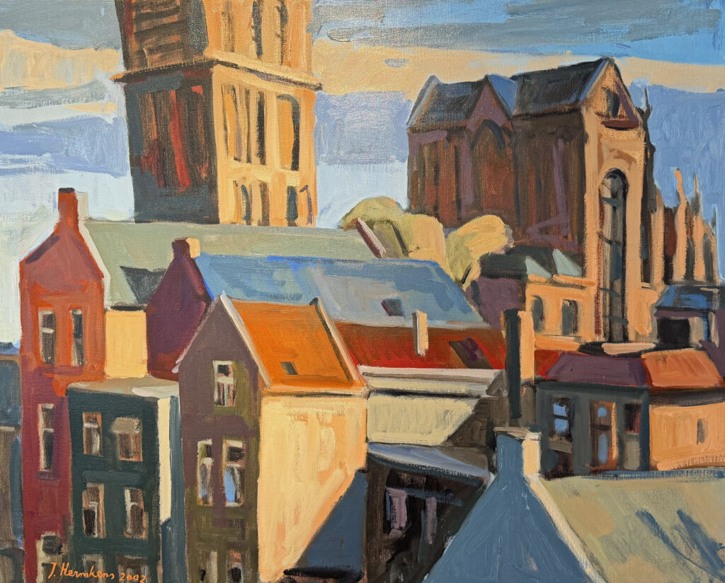 Utrecht Dom, olieverf